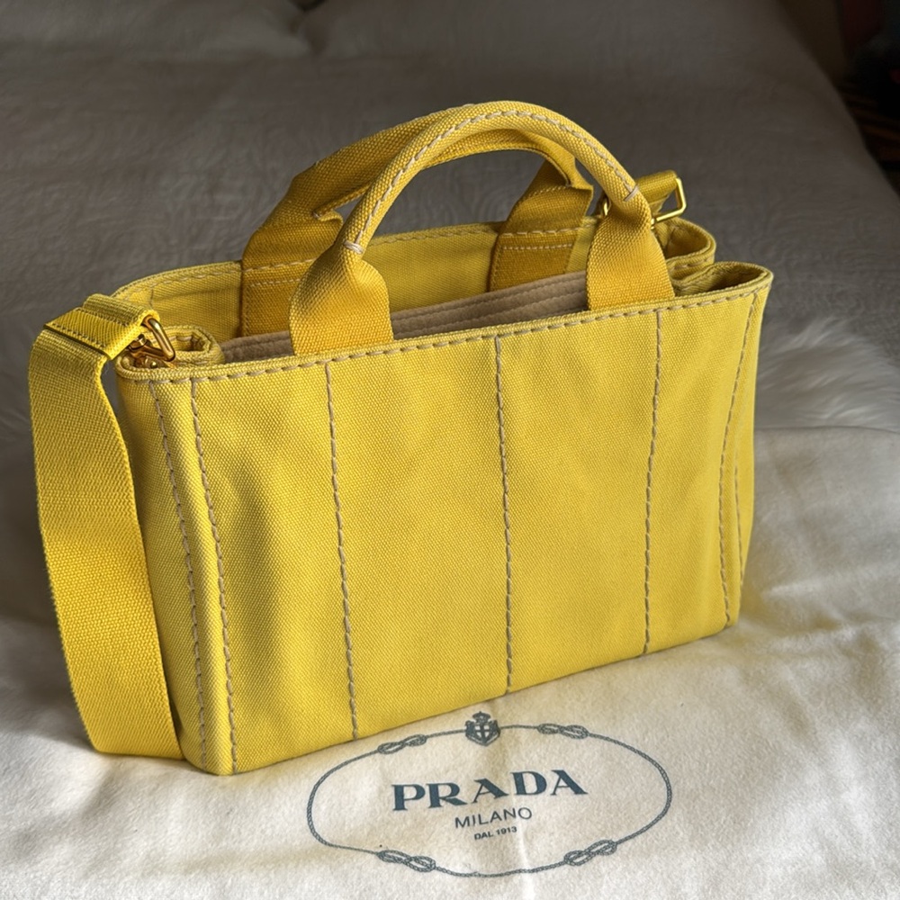 Prada Canapa Girasole 🌻 Small 2 way bag - Picture 3 of 17